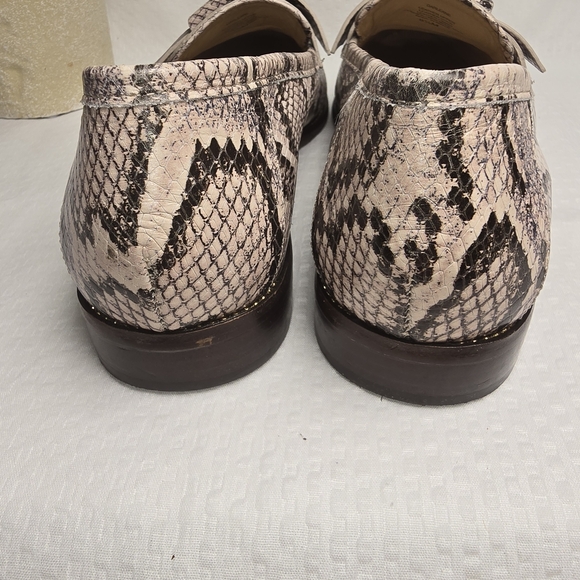 ANTONIO MELANI SNAKESKIN LOAFER DARLENE SLIP ON ANIMAL PRINT SIZE 8.5 EUC - Picture 5 of 8